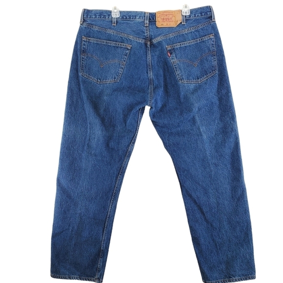 Vtg Levis 501 Jeans Mens 42x30 Blue Hi Rise Wide Leg Buttonfly USA 90s (40x30) - Picture 15 of 15